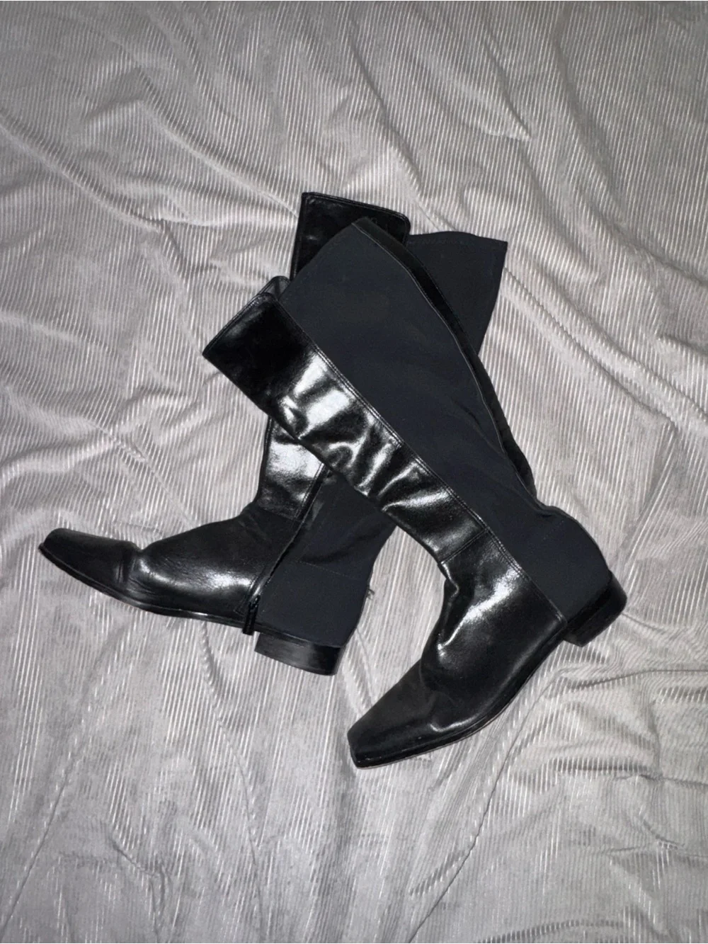 Vince Camuto Black Knee-High Leather Boots
